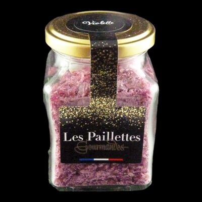 Gourmet violet flavored candy flakes 200g