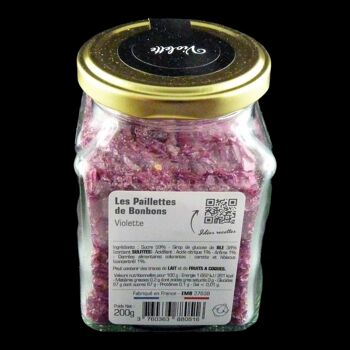 Paillettes gourmandes de bonbons aromatisés à la violette 200g 3