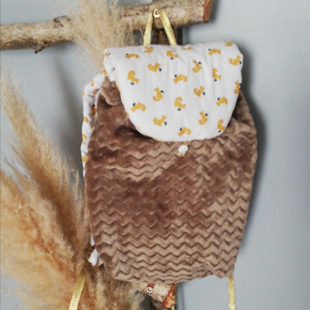 Kindergartenrucksack Braun-Eichhörnchen