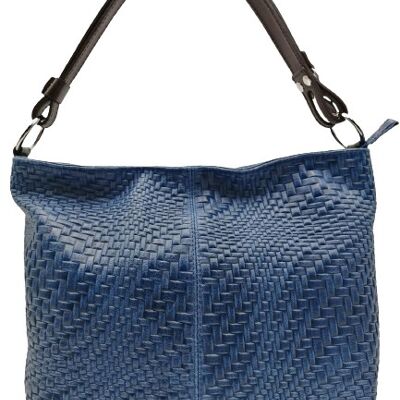 Handbag PAMMY Genuine Leather blue + 2 colors