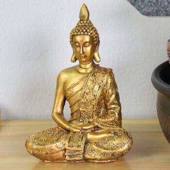 Statue Bouddha Sanci – Décoration Zen et Feng Shui – Pour Créer une Ambiance Relaxante et Spirituelle – Idée Cadeau Porte-Bonheur 1