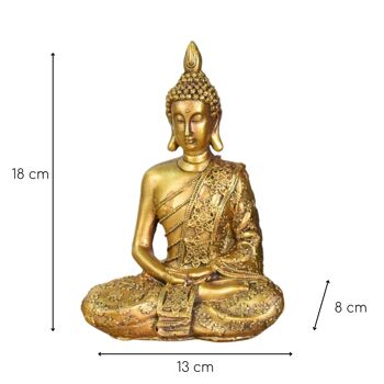 Statue Bouddha Sanci – Décoration Zen et Feng Shui – Pour Créer une Ambiance Relaxante et Spirituelle – Idée Cadeau Porte-Bonheur 4