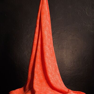 Orange Confetti fabric - Made in France