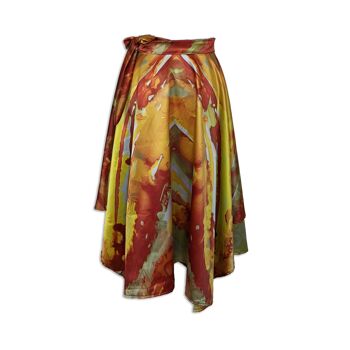 Autumn Sunset Silk Wrap Skirt 3