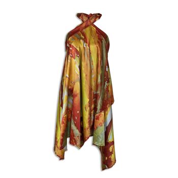 Autumn Sunset Silk Wrap Skirt 5