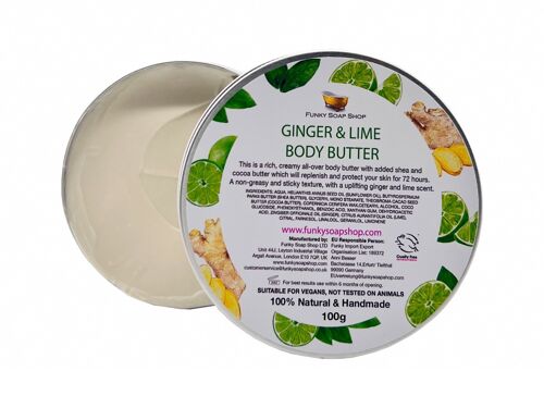Ginger & Lime Rich Body Butter, Aluminium 100g