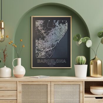 Poster Barcelona - Minimalist map - 30x40 cm 1