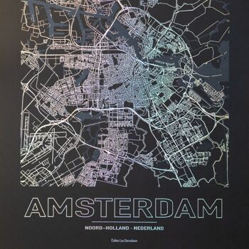 Poster Amsterdam - Minimalist map - 30x40 cm 3