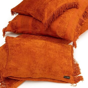 Housse de Coussin Oh My Gee - Velours Rouille - 40x40 7