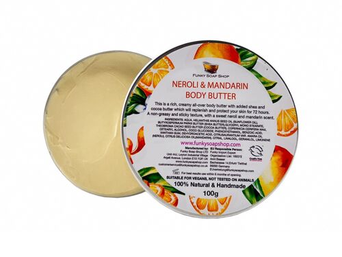 Neroli & Mandarin Rich Body Butter, Aluminium 100g