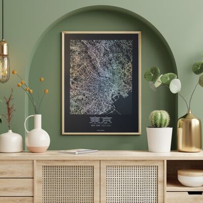 Póster Tokio - Mapa minimalista - 30x40 cm