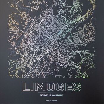 Poster Limoges - Minimalist map - 30x40 cm 3