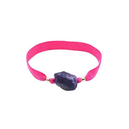 Bracelet elastique nugget amethyste