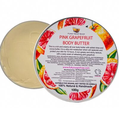 Pink Grapefruit Reichhaltige Körperbutter, Aluminium 100g