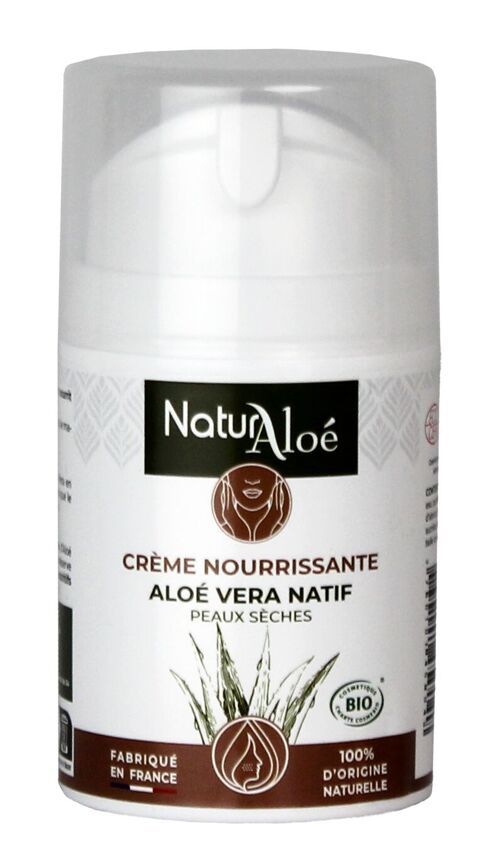 Crème Nourrissante Visage Aloé Vera bio - 50ml (par 6)