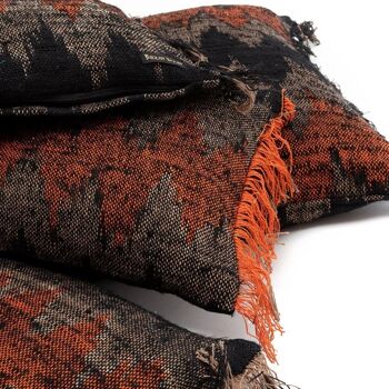 Housse de Coussin Oh My Gee - Noir Orange - 30x50 3