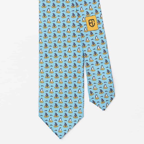Cravatta in seta Design Pinguino
