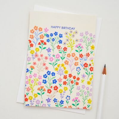 Tarjeta de cumpleaños de Flora