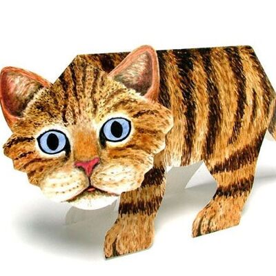 Tarjeta plegable 3D "Gato"