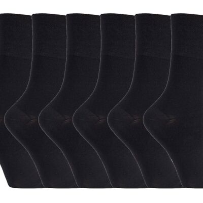 Sock Shop Gentle Grip - 6 paia di calzini da donna non elastici in bambù (GGLBAMBOO31) (4-8 UK)