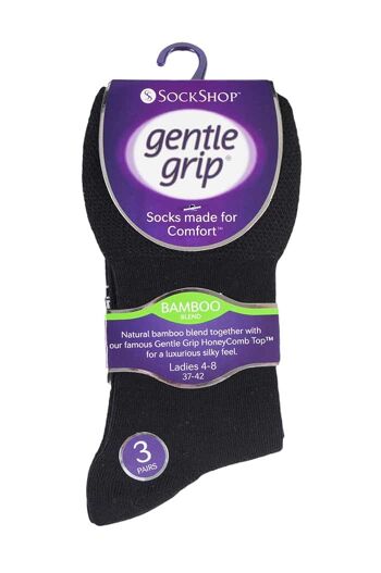 Sock Shop Gentle Grip - 6 Paires de Chaussettes en Bambou Non Élastiques pour Femmes (GGLBAMBO31) (4-8 UK) 2