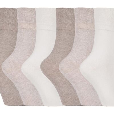 6 pares de calcetines no elásticos de agarre suave para mujer 4-8 UK (LGG001) (4-8 UK)
