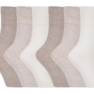 6 pares de calcetines no elásticos de agarre suave para mujer 4-8 UK (LGG001) (4-8 UK)
