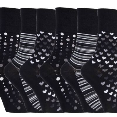 Sock Shop Gentle Grip - 6 pares de calcetines de bambú no elásticos para mujer (GGLBAMBOO32) (4-8 UK)