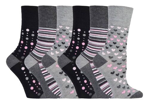 Sock Shop Gentle Grip - 6 Pairs Ladies Non Elastic Bamboo Socks (GGLBAMBOO36) (4-8 UK)