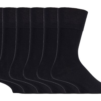Sock Shop Gentle Grip - 6 pares de calcetines de bambú no elásticos para hombre (GGMBAMBOO01) (6-11 UK)