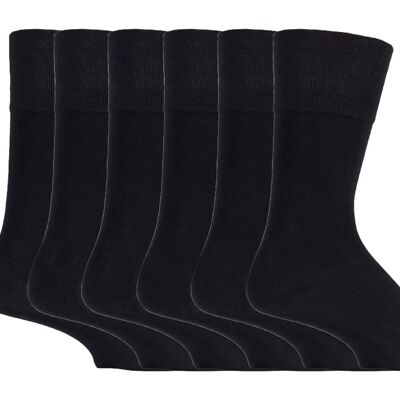 Sock Shop Gentle Grip - 6 pares de calcetines de bambú no elásticos para hombre (GGMBAMBOO01) (6-11 UK)