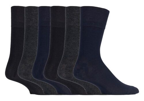 Sock Shop Gentle Grip - 6 Pairs Mens Non Elastic Bamboo Socks (GGMBAMBOO02) (6-11 UK)