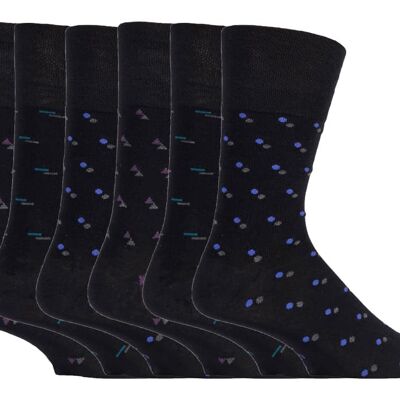 Sock Shop Gentle Grip - 6 paia di calzini da uomo in bambù non elastici (GGMBAMBOO03) (6-11 UK)