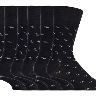 Sock Shop Gentle Grip - 6 pares de calcetines de bambú no elásticos para hombre (GGMBAMBOO04) (6-11 UK)