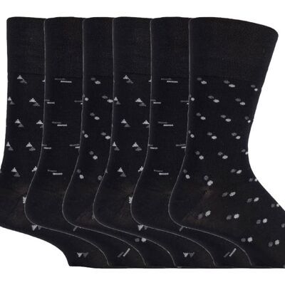 Sock Shop Gentle Grip - 6 paia di calzini da uomo in bambù non elastici (GGMBAMBOO04) (6-11 UK)