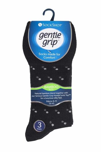 Sock Shop Gentle Grip - 6 Paires de Chaussettes en Bambou Non Élastiques pour Homme (GGMBAMBOO04) (6-11 UK) 2