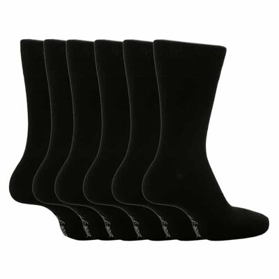 Herrensocken Bigfoot Honeycomb Top Cotton Rich Pack of 6 Größe 12-14 UK (SOMRJBLK1214) (12-14 UK)