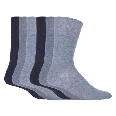 Men's Socks Bigfoot Honeycomb Top Cotton Rich Pack of 6 Size 12-14 UK (SOMRJBLU1214) (12-14 UK)