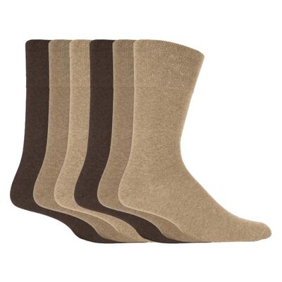 Men's Socks Bigfoot Honeycomb Top Cotton Rich Pack of 6 Size 12-14 UK (SOMRJBRN1214) (12-14 UK)