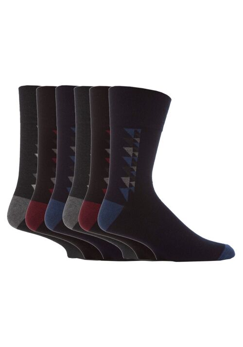 Men's Socks Bigfoot Honeycomb Top Cotton Rich Pack of 6 Size 12-14 UK (SOMRJ341214) (12-14 UK)
