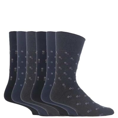 Men's Socks Bigfoot Honeycomb Top Cotton Rich Pack of 6 Size 12-14 UK (SOMRJ431214) (12-14 UK)