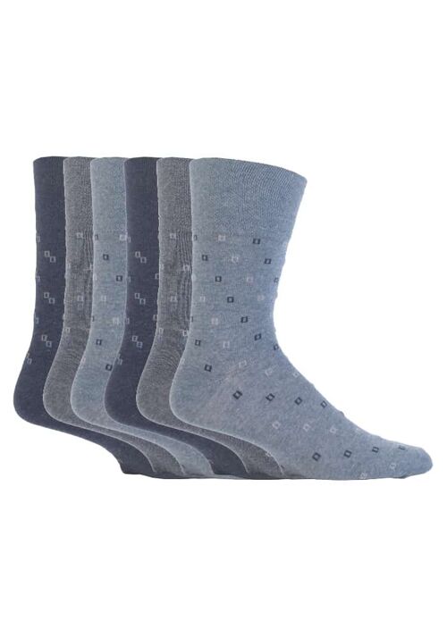 Men's Socks Bigfoot Honeycomb Top Cotton Rich Pack of 6 Size 12-14 UK (SOMRJ441214) (12-14 UK)