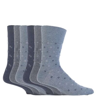 Men's Socks Bigfoot Honeycomb Top Cotton Rich Pack of 6 Size 12-14 UK (SOMRJ441214) (12-14 UK)