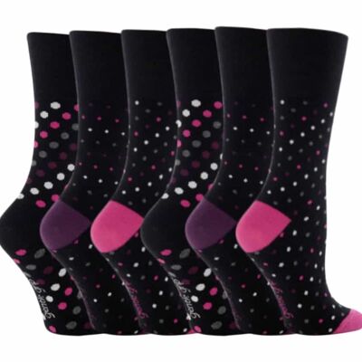 6 paires de chaussettes non élastiques pour femmes Gentle Grip 4-8 UK (LGG07) (4-8 UK)