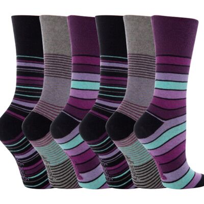 6 Paar Damensocken mit sanftem Griff, nicht elastisch, 4–8 UK (LGG10) (4–8 UK)