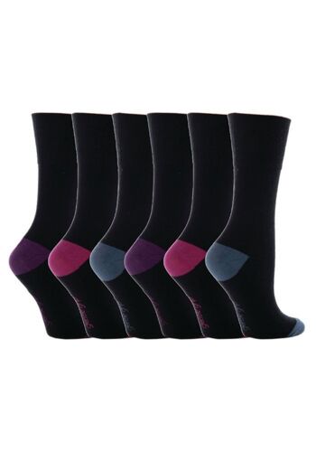 6 paires de chaussettes non élastiques pour femmes Gentle Grip 4-8 UK (LGG11) (4-8 UK) 1