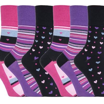 6 pares de calcetines no elásticos de agarre suave para mujer 4-8 UK (LGG134) (4-8 UK)