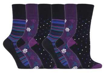 6 paires de chaussettes non élastiques pour femmes Gentle Grip 4-8 UK (LGG138) (4-8 UK) 1