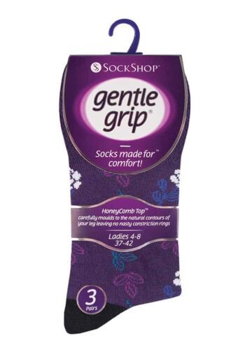 6 paires de chaussettes non élastiques pour femmes Gentle Grip 4-8 UK (LGG138) (4-8 UK) 2