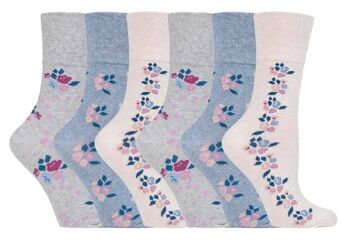 6 paires de chaussettes non élastiques pour femmes Gentle Grip 4-8 UK (LGG139) (4-8 UK) 1